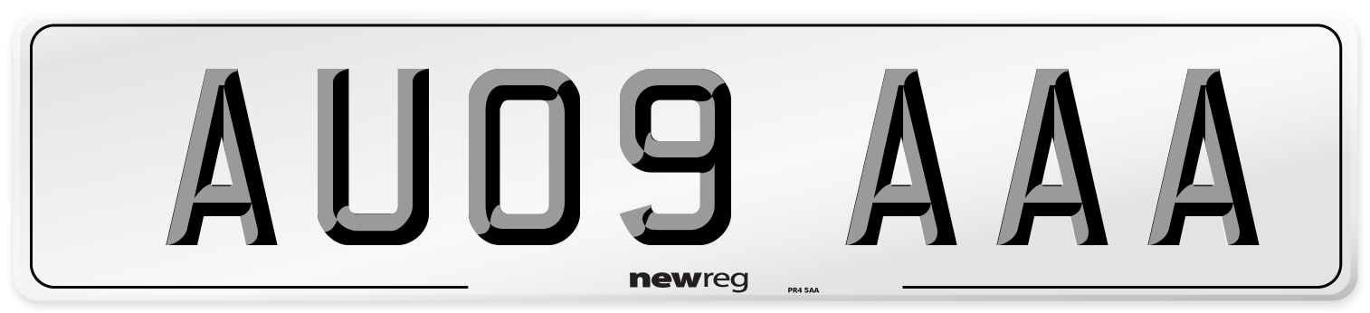 AU09 AAA Number Plate from New Reg